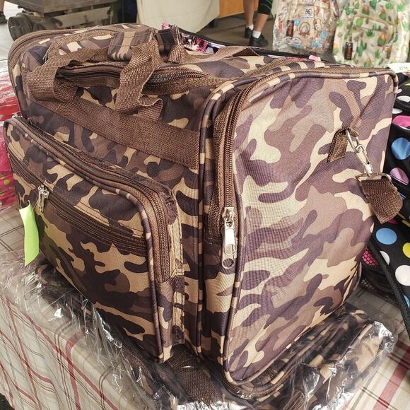 Canvas Camouflage Duffle Bag - 18" x 10" and 11" High - Picture 2 of 3